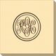 Double Circle Monogram Linen Like Napkins Image 5 of 5